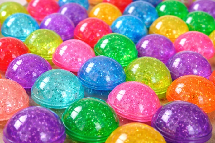 puce sauteuse paillette jouet des années 80