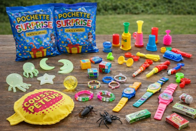 petits jouets kermesse dans les pochettes surprises