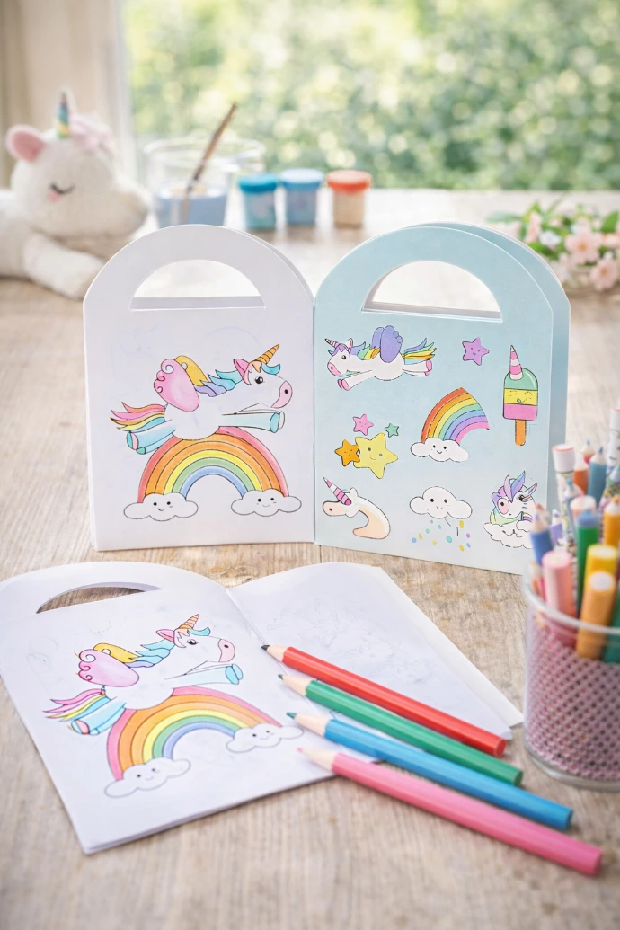 livret de coloriage licorne, cadeau pour pochettes