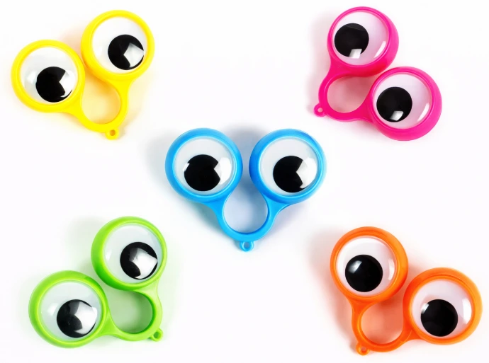 bagues avec yeux mobiles, cadeau enfants