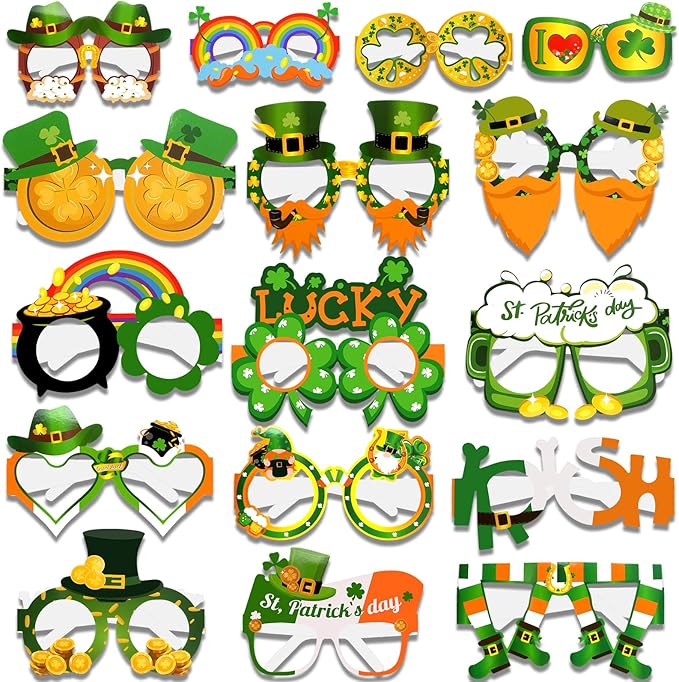 lunettes pour les invités à la fête de la saint patrick