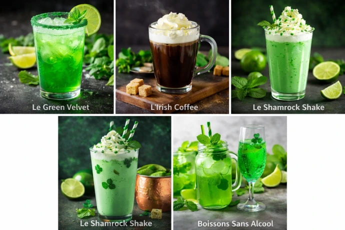 idées de cocktails et boissons pour la st-Patrick