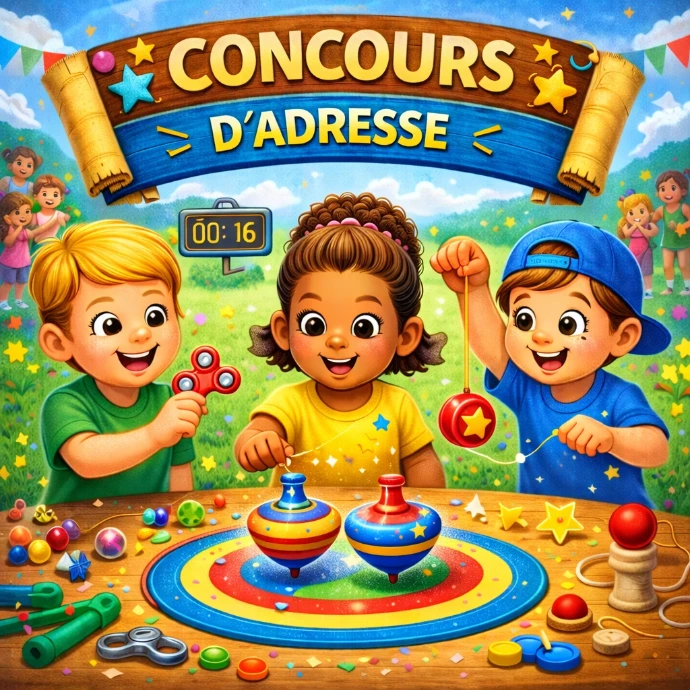 concours de toupies et de yoyos