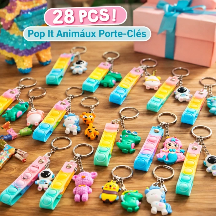 porte-clé pop-it animaux cadeaux invités
