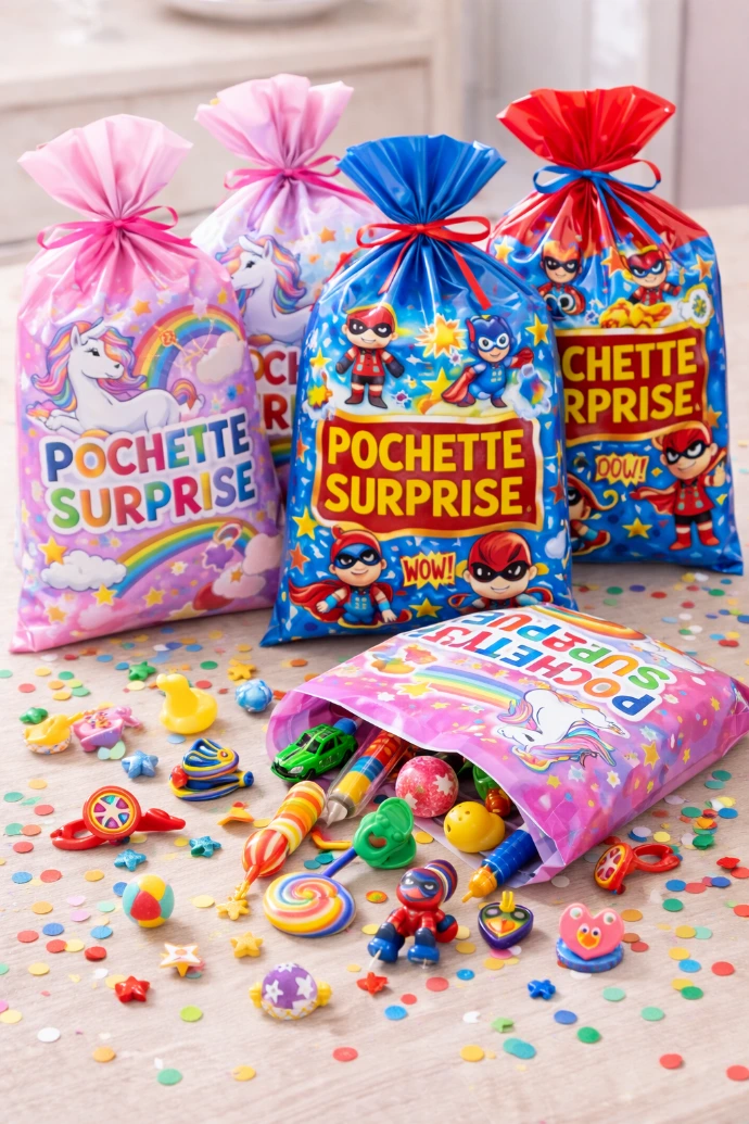 idée pochette surprise héros des enfants